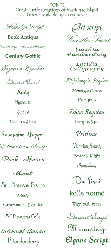 Text options